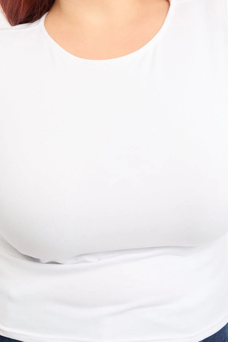 White Supersoft Fleece Top Long Sleeve - Image 4