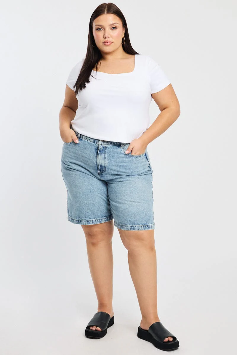 White T-shirt Short Sleeve - Image 2