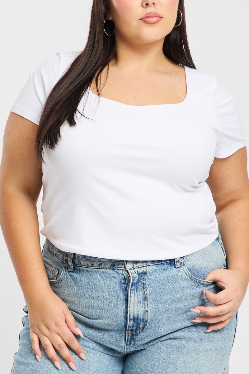 White T-shirt Short Sleeve - Image 5