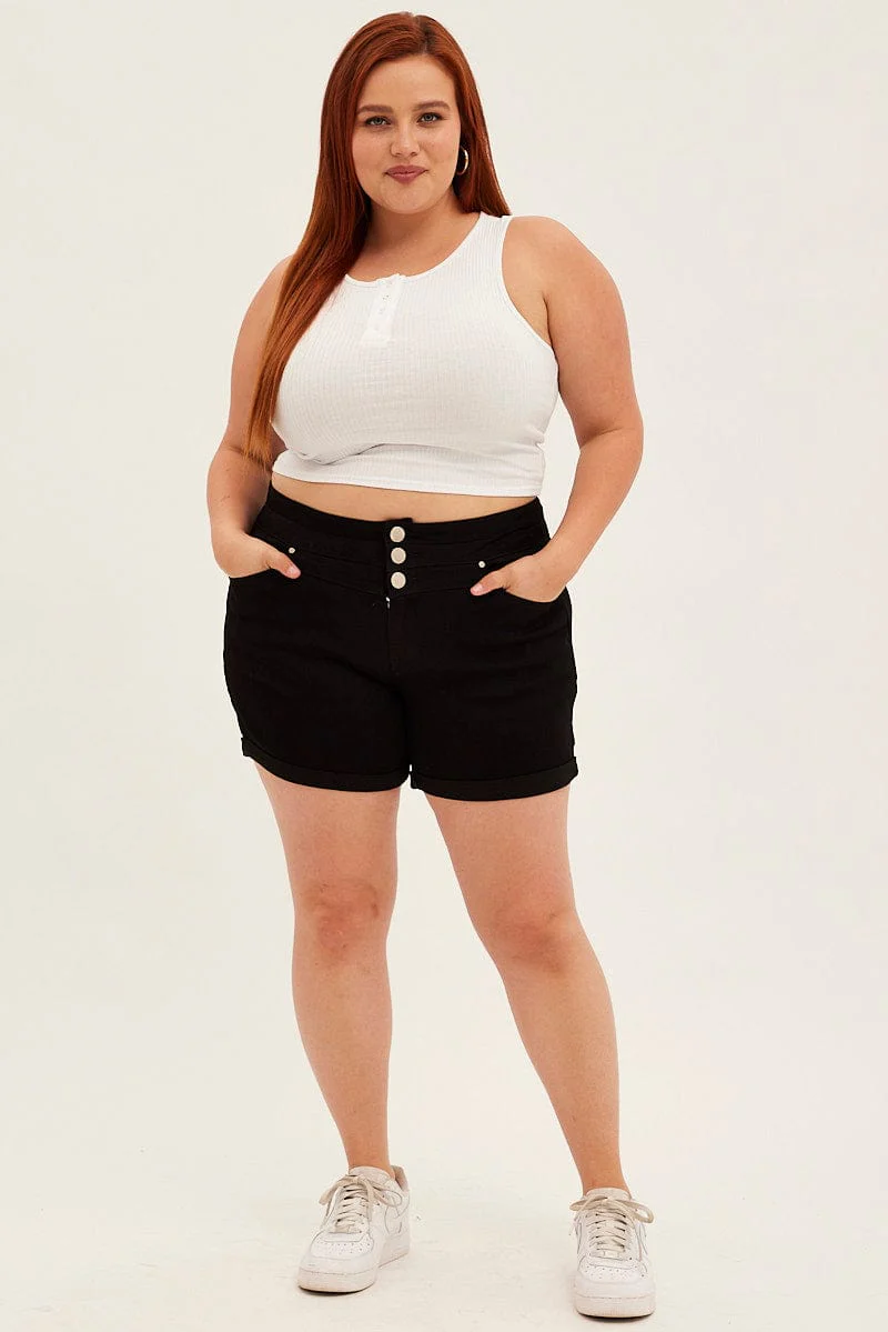 White Tank Top Sleeveless Button Down - Image 2