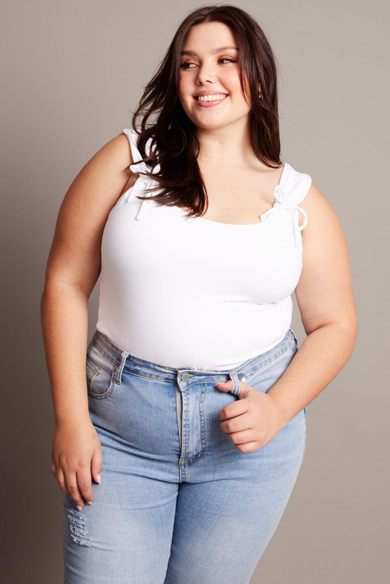 White Tank Top Supersoft - Image 3