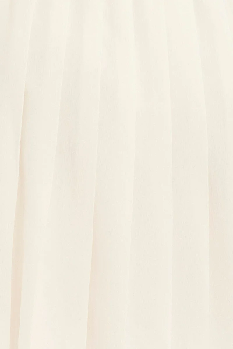 White Tennis Skirt Pleated Elastic Waist - Image 6