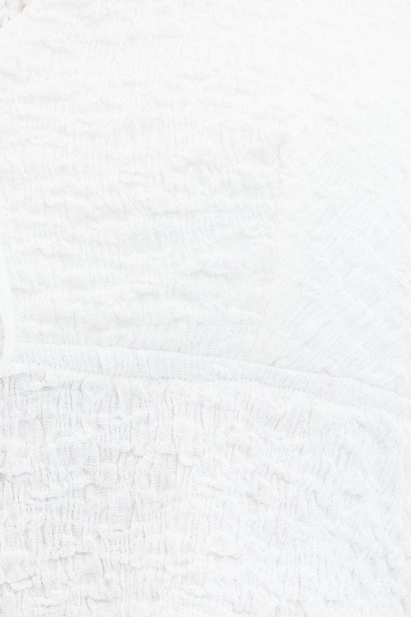 White Textured Top Sleeveless - Image 7