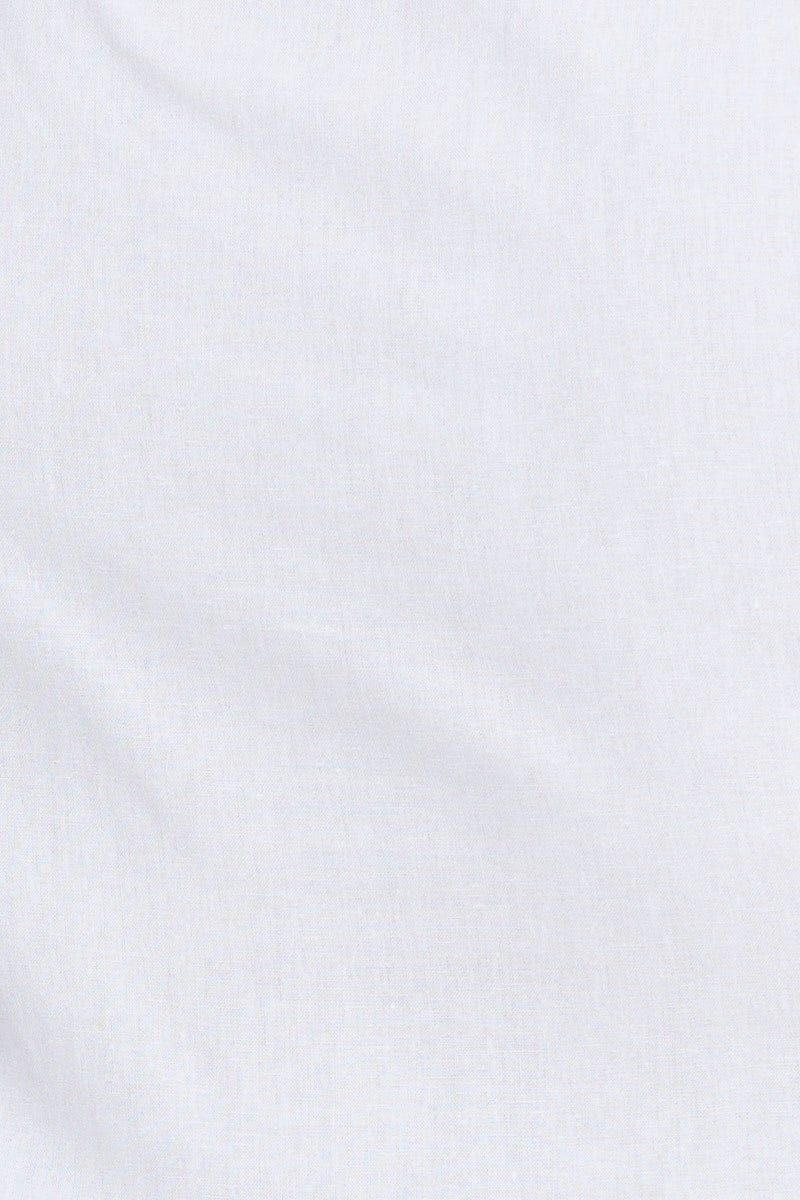 White Tiered Top Sleeveless Linen Blend - Image 6