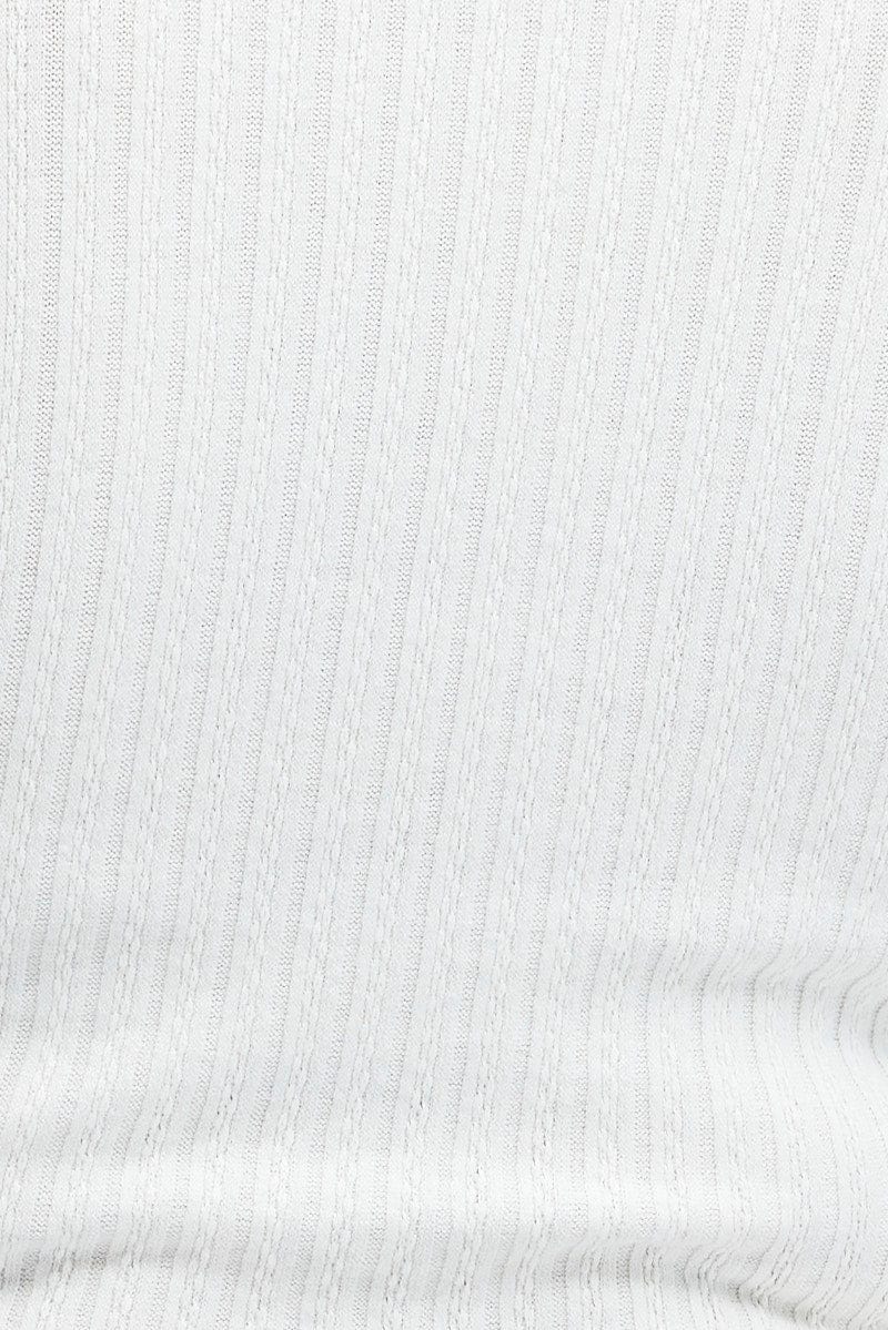 White Top Long Sleeve Scoop Neck - Image 6