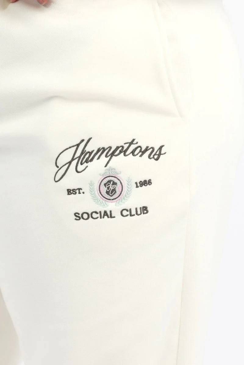 White Track Pants High Rise - Image 5
