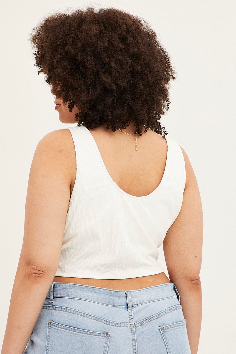 White V-neck Lace Bralette - Image 3