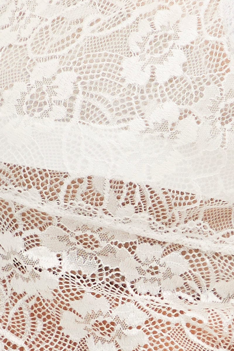 White V-neck Lace Bralette - Image 4
