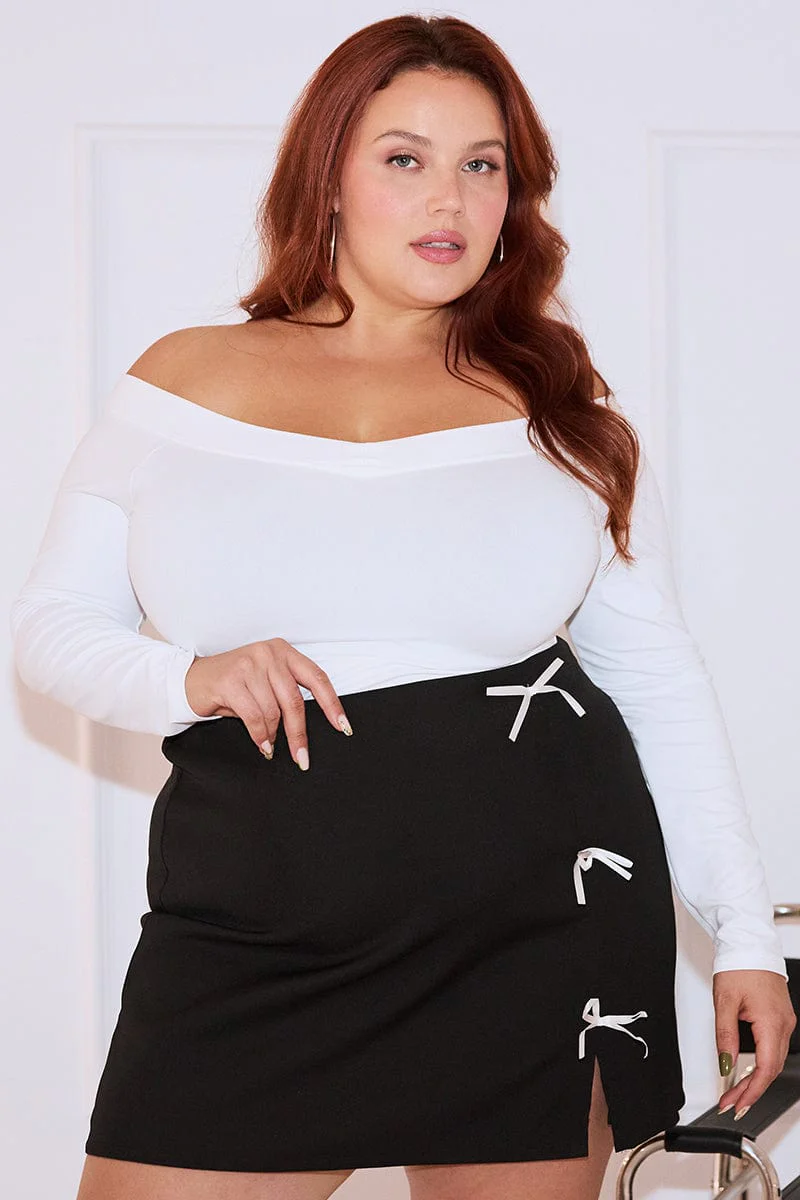 White V Neck Long Sleeve Supersoft