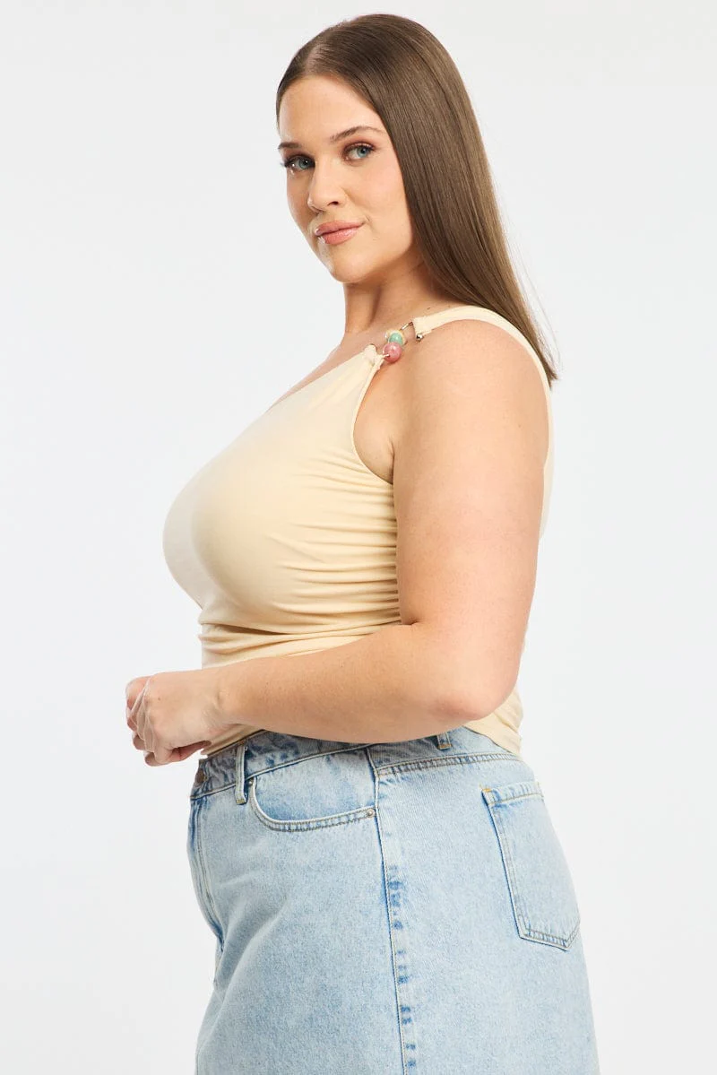 Yellow One Shoulder Top - Image 3