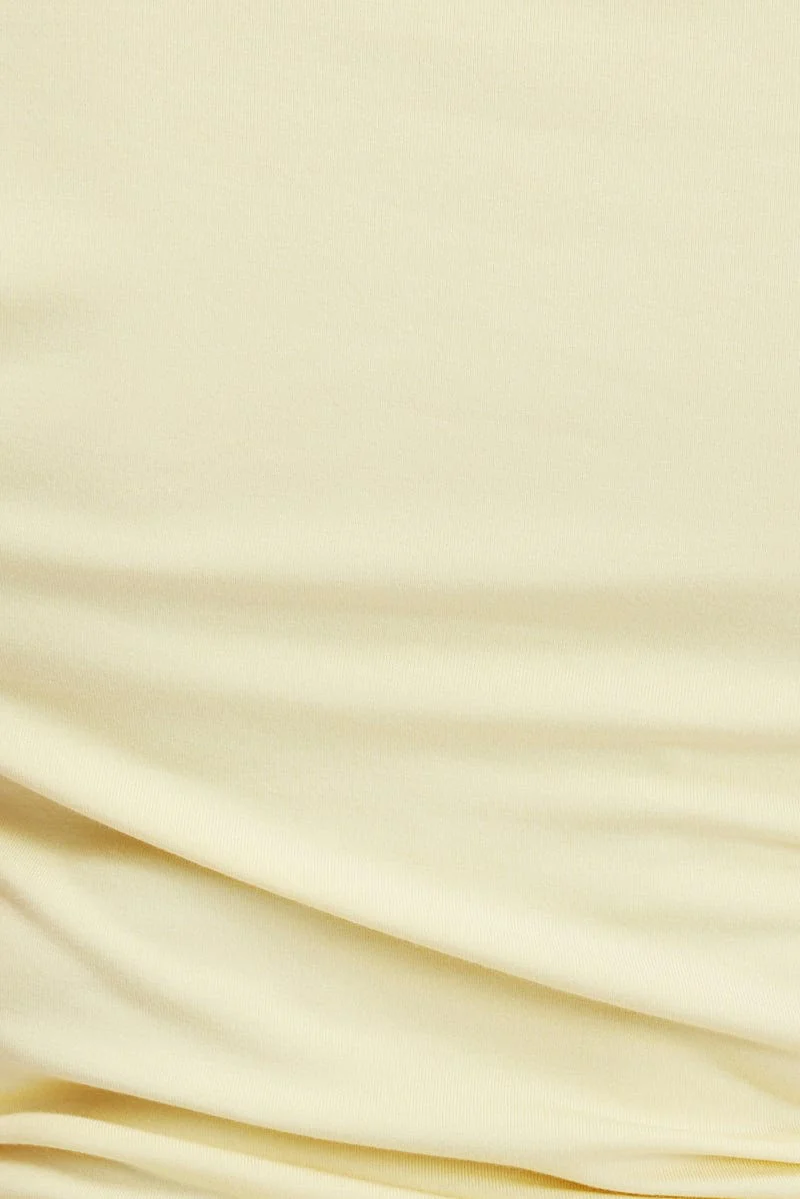Yellow T Shirt Short Sleeve Crew Neck - Image 6