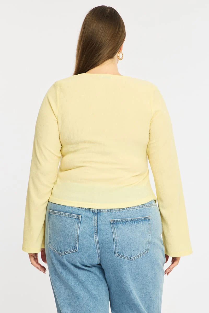 Yellow Textured Top Long Sleeve - Image 6